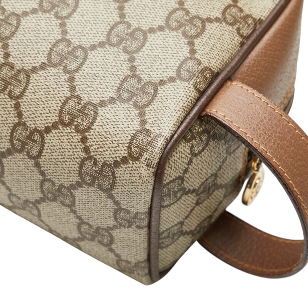 Gucci Bag Beige Leather Brown Tan GG Shoulder Supreme - Picture 9 of 9